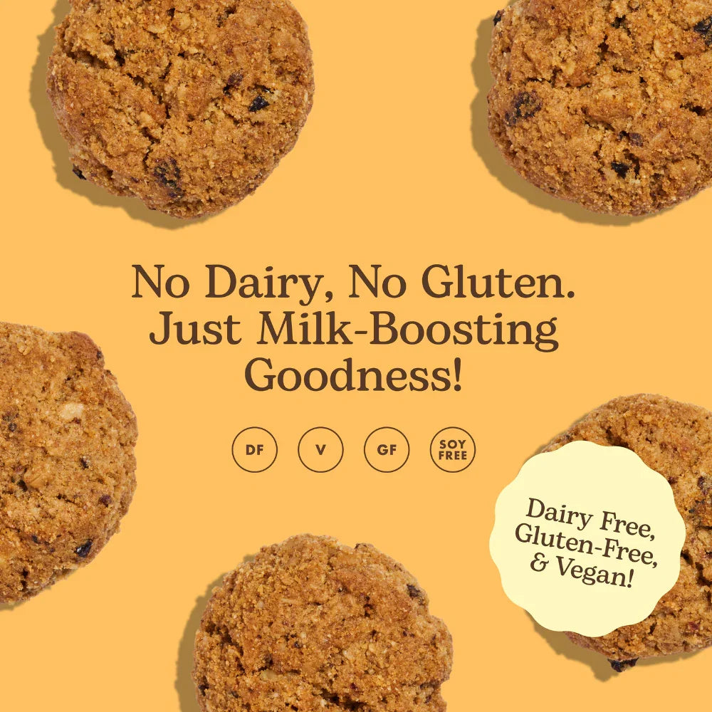 Crunchy Oatmeal Walnut Cherry Lactation Cookies (df/gf)