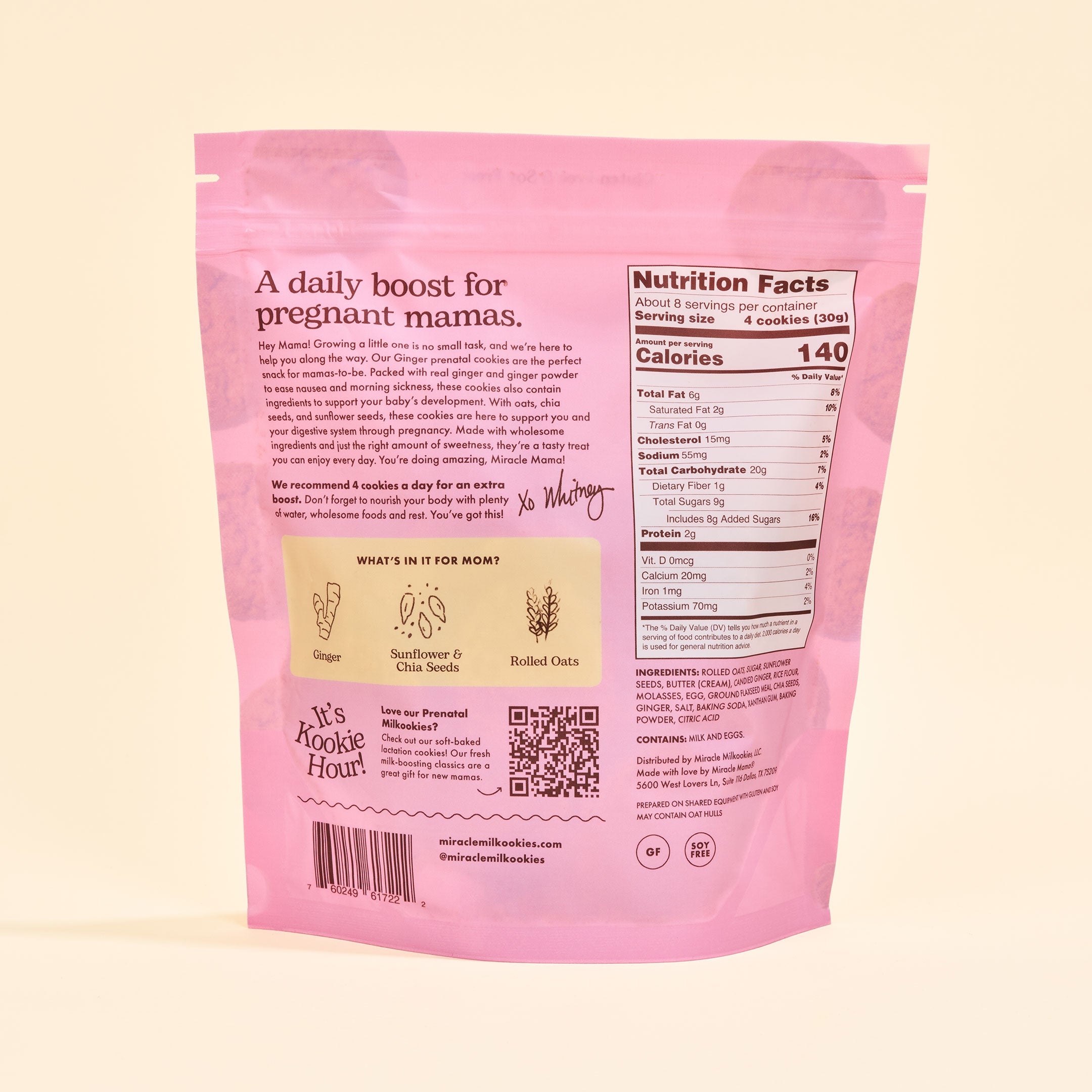 Ginger Prenatal Support Cookies